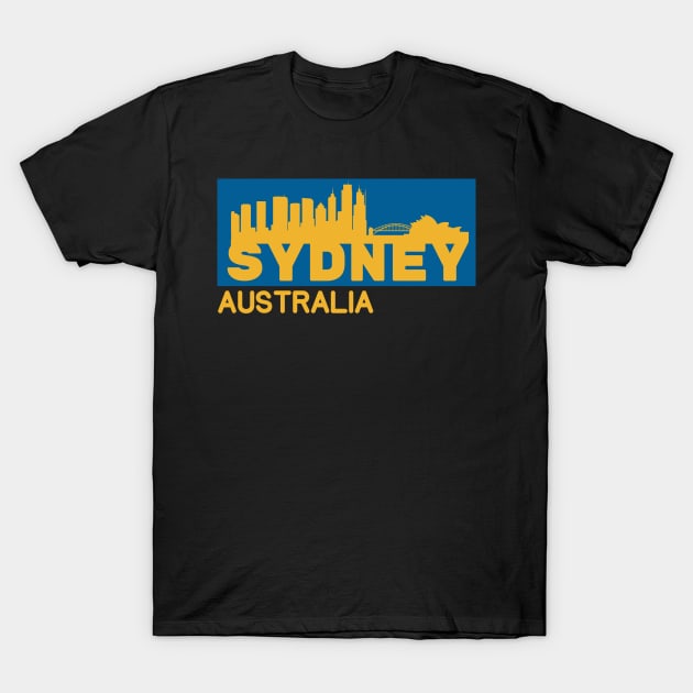 Sydney Australia City Silhouette T-Shirt by Foxxy Merch